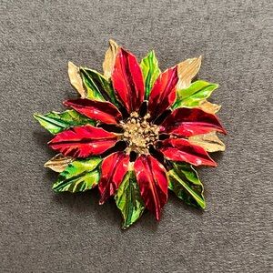 Gerry’s beautiful poinsettia brooch, Vintage